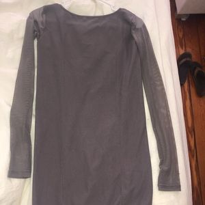 Free People Long Sleeve Bodycon Dress (grey)